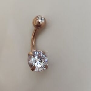 BELLY BUTTON RING  Surgical STEEL 14G  CZ